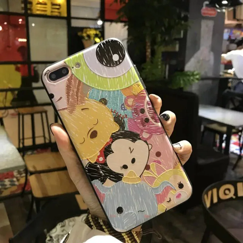 Мультфильм Disneys Дональд Дак Медведь телефон чехол для iPhone 6 6s 7 8 плюс Шелковый
