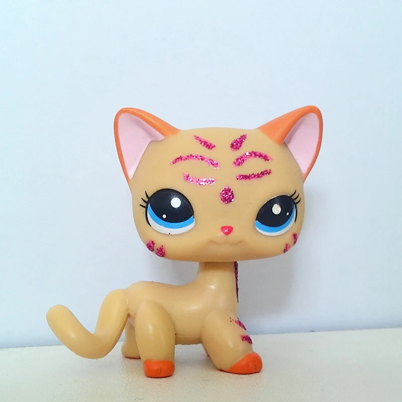 Пет шоп стоячки лпс игрушки редкие кошечку стоячки#2118 pet shop short hair cat yellow kitty#2118 original lps toys old rare stanchion free shipping