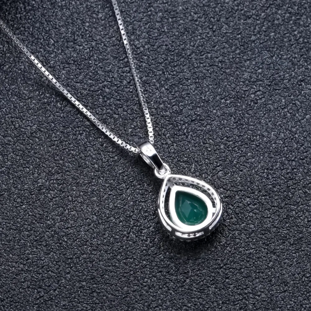 Женский кулон в форме капли GEM'S классический из серебра 925 пробы с натуральным