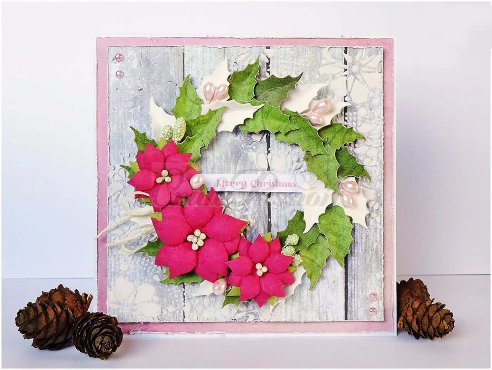 Металлические Вырубные штампы AddyCraft вырезанная форма пуансетия цветы