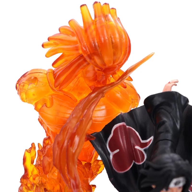 Наруто Учиха Итачи огненный красный Против Саске Susanoo синий ПВХ фигурка Brother Relation Коллекция Модель игрушки 21 см