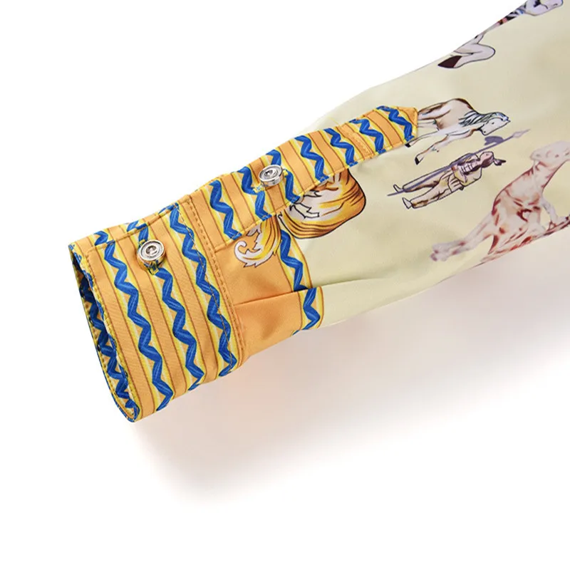 Мужская рубашка облегающая с длинным рукавом|Повседневные рубашки| |