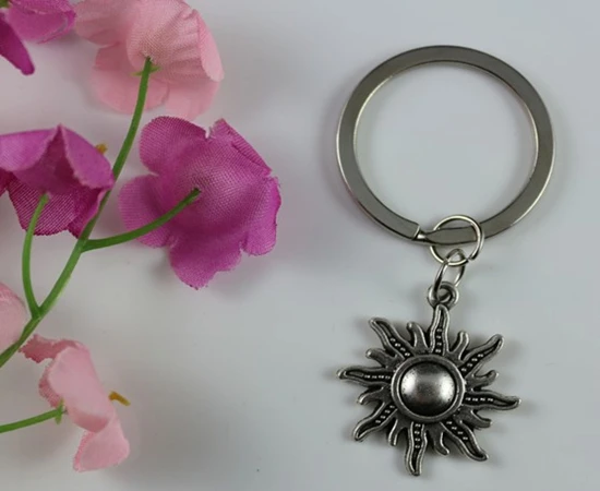 Sun талисман дракон винтажный Серебристый Брелок для ключей кольцо автомобиля