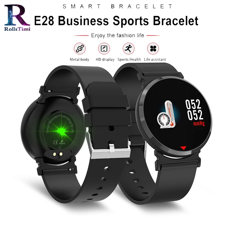 Rollstimi Цвет Экран Смарт-часы Водонепроницаемый смарт-браслет M28 IP68 Bluetooth