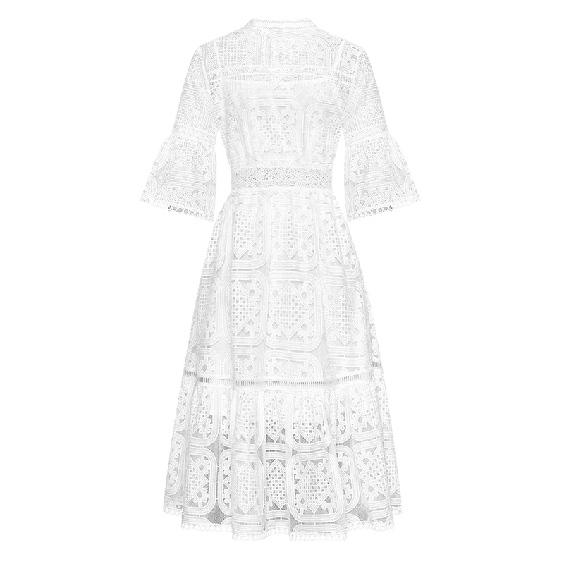 Высокое качество новая мода 2020 дизайнерское подиумное платье женское кружевное