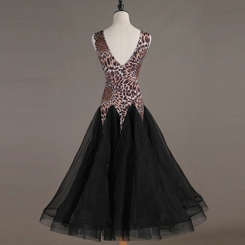 Леопардовый бальных танцев конкуренции платья женщина Дети стандартные бальные