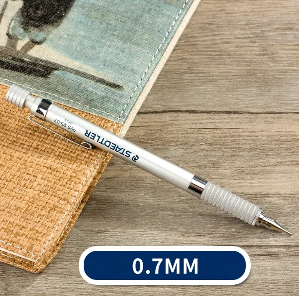 1pcs 07mm silver Staedtler автоматический карандаш 925 25/35 Металл Рисунок деятельность карандаш 0.3/0.5/0.7/0.9/2.0 мм записи ручка - Цвет: 1pcs 07mm silver