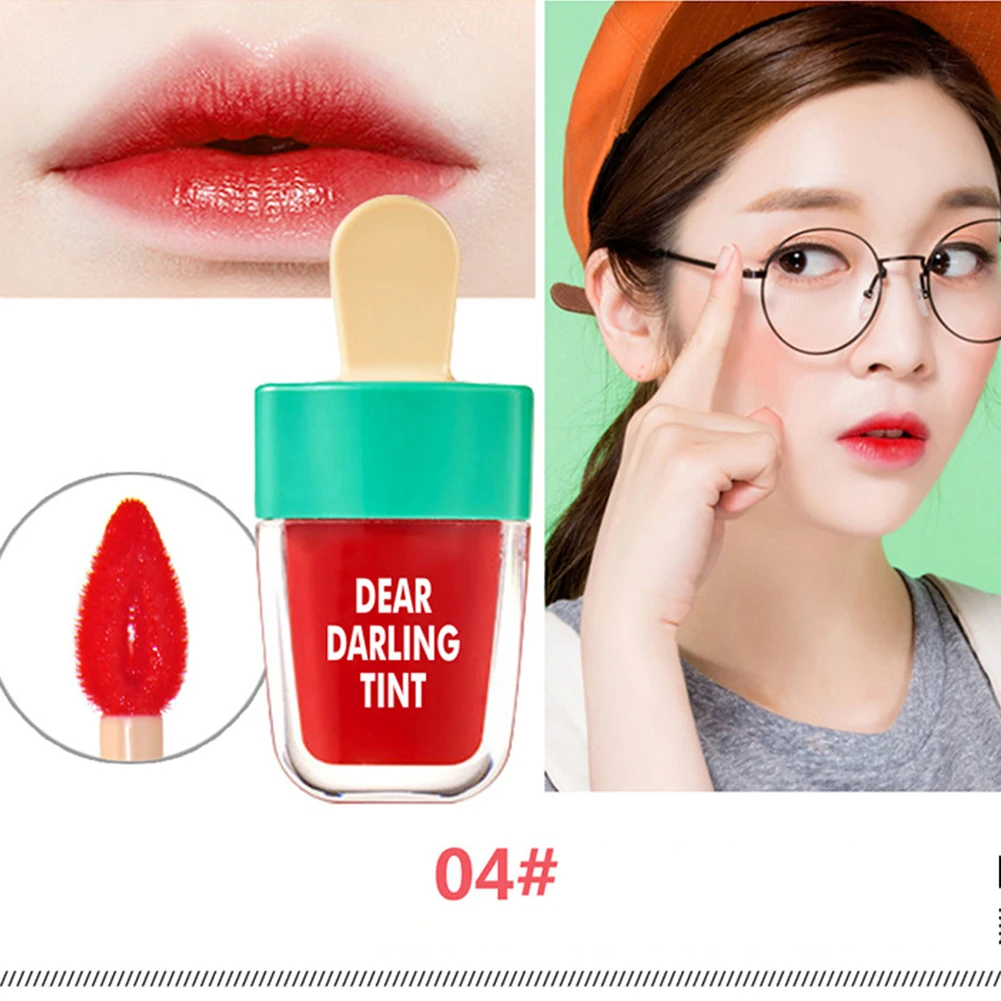 6 цветов водостойкая стойкая Ice крем блеск для губ Красота Косметическая жидкая