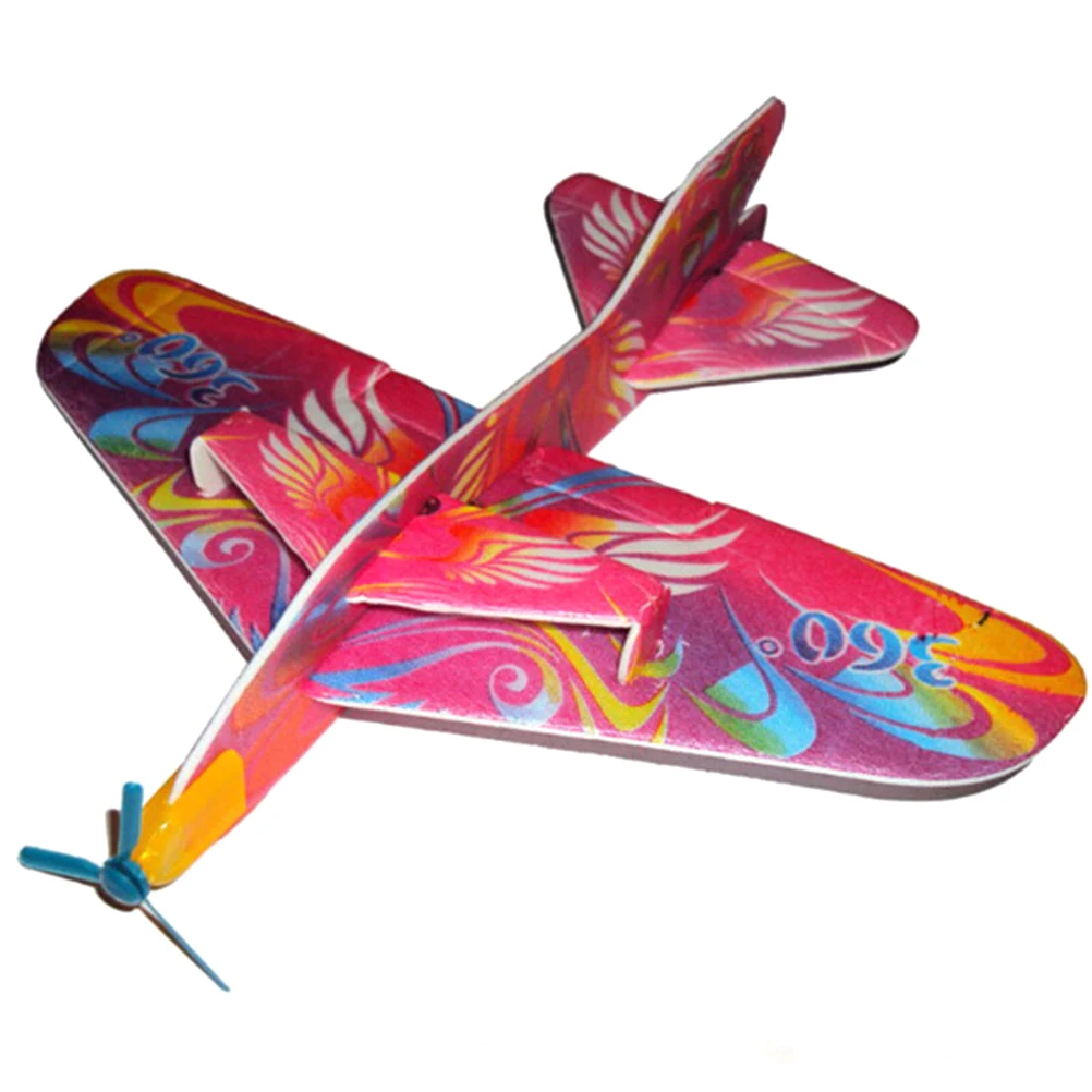 

360 Cyclotron Airplane Kids DIY Model Gift Toys Flying Back Magic Swing Plane