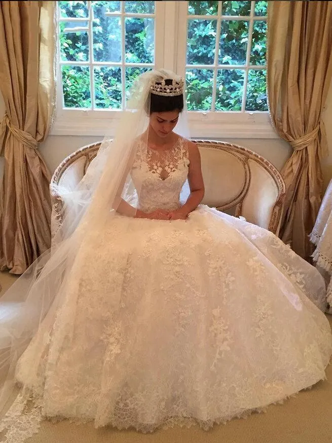 

Новинка 2020, модное платье с вышивкой и аппликацией, арабское свадебное платье, кружевное бальное платье, прозрачное свадебное платье, сваде...