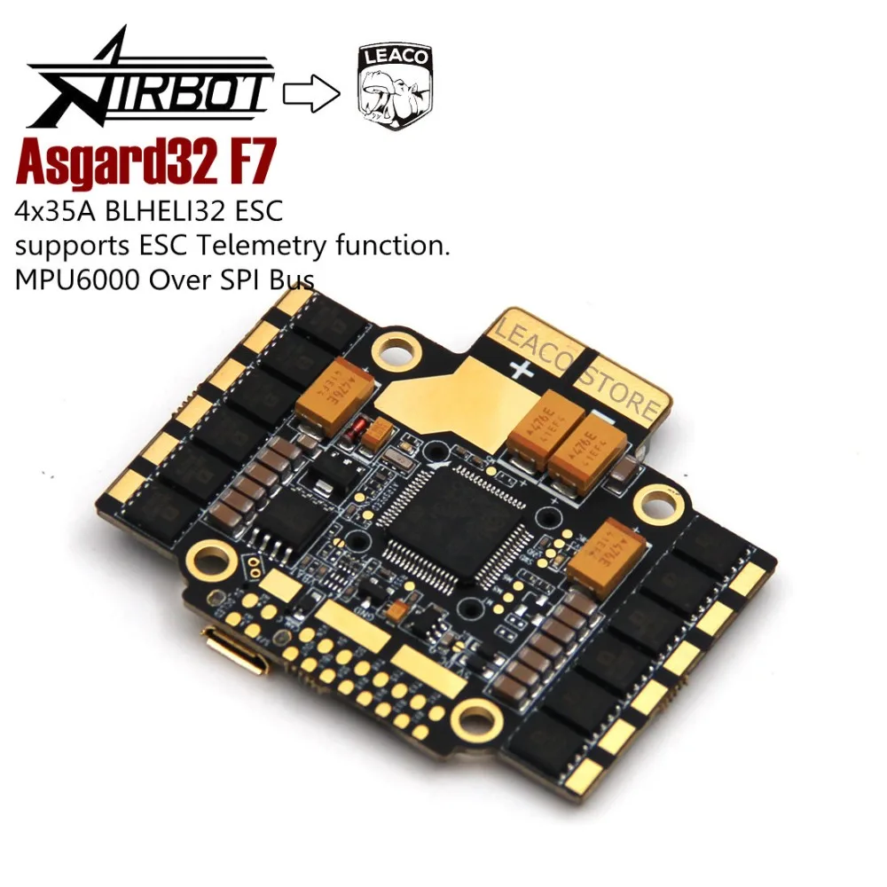 Asgard32 F7 обновленный контроллер filght с 4x35A BLHELI32 ESC поддерживает функцию телеметрии ESC для гоночного квадрокоптера FPV