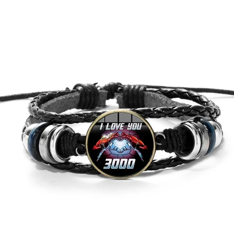 Style 25 SONGDA Marvel, Железный человек, Тони Старк, кожаный браслет, Мстители, Железный человек, дуга, реактор, 3D Рисунок, стеклянная подвеска с драгоценным камнем, браслет, браслеты - Окраска металла: Style 25