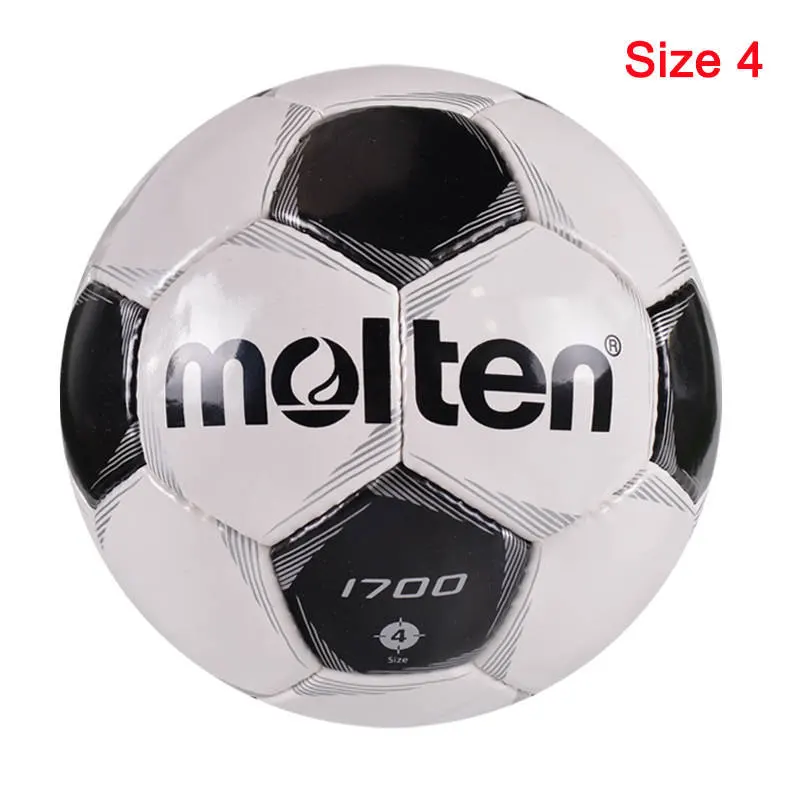 F4P1700 Black Size 4 Футбольный мяч Расплавленный Размер 5 Размер 4 Профессиональный тренировочный футбольный мяч матча мяч PU/PVC материал спортивный bola futbol topu - Цвет: F4P1700 Black Size 4