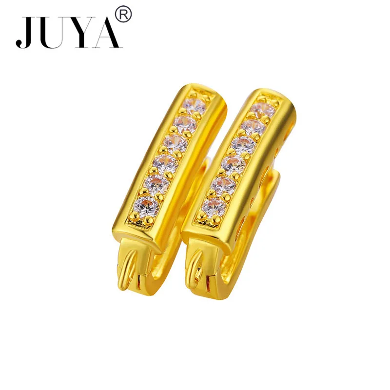 Gold 6 стилей, сделай сам, серьги, застежки, крючки, фурнитура, высокое качество, медный крюк из циркония, серьги, ювелирные изделия для женщин - Цвет: Gold