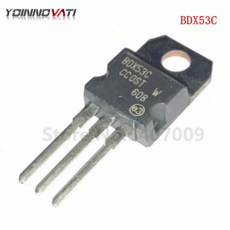 10 шт. BDX53C BDX53 TO 220 Дарлингтон транзистор NPN Epitaxial Sil новый оригинальный|Соединители|