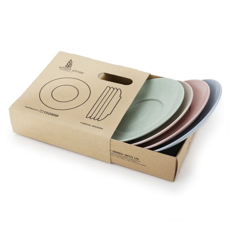 100% креативная посуда из пшеничной соломы детский пищевой контейнер набор