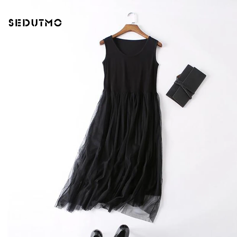 Женское Сетчатое платье-туника на тонких бретелях черное платье для вечеринки