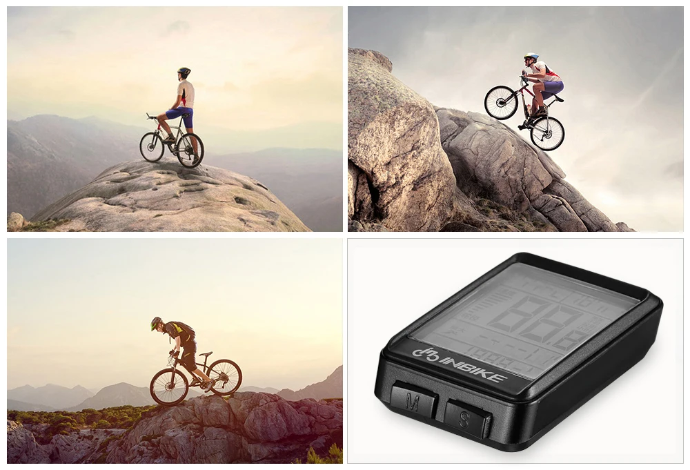 INBIKE непромокаемый Велосипедный компьютер Спидометр измеряемая температура Секундомер Велосипедный компьютер легкий