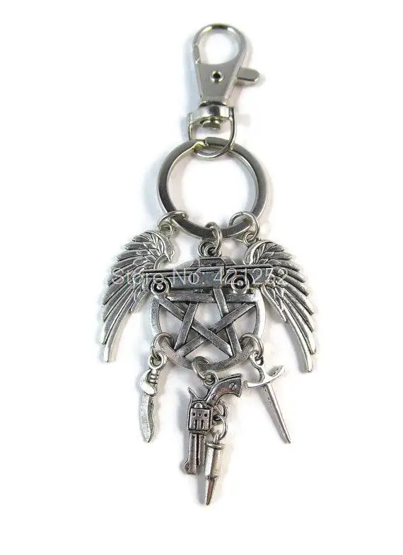 12 шт супернатуральный Вдохновленный брелок Sam Dean и Cas Team Free Will charm талисман в