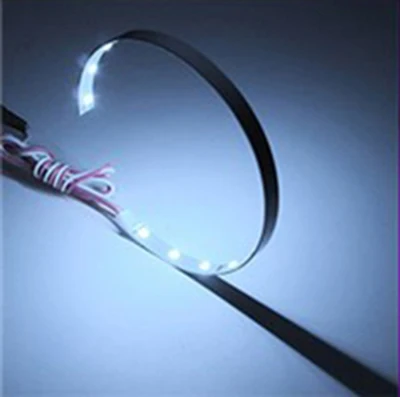EURS 2pcs Super Bright LED Multi-color 360 Degree 15 SMD Demon LED Halo Rings Kit Devil Eye For All Car Projector Headlight - Цвет: Белый
