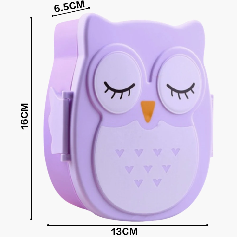 Пластиковая мультяшная Сова бенто коробка 2 сетки микроволновая печь пищевой