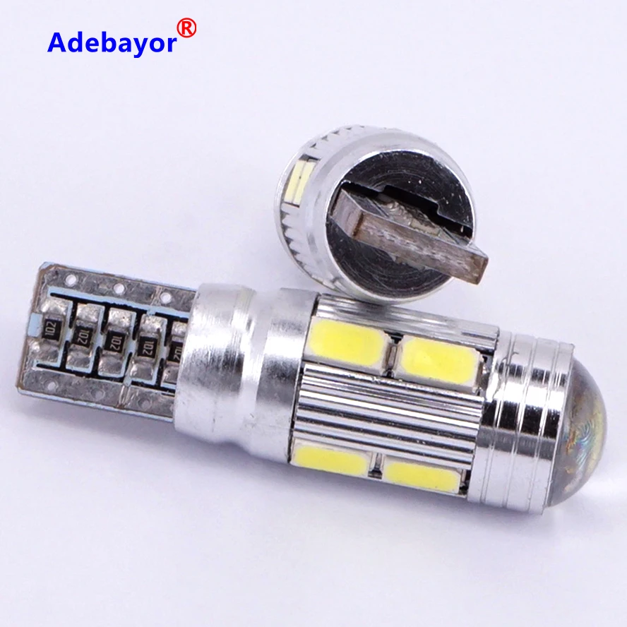 100 шт./лот T10 canbus led 10 SMD 5630 чип 501 W5W 194 безотказный Автомобильный светодиодный