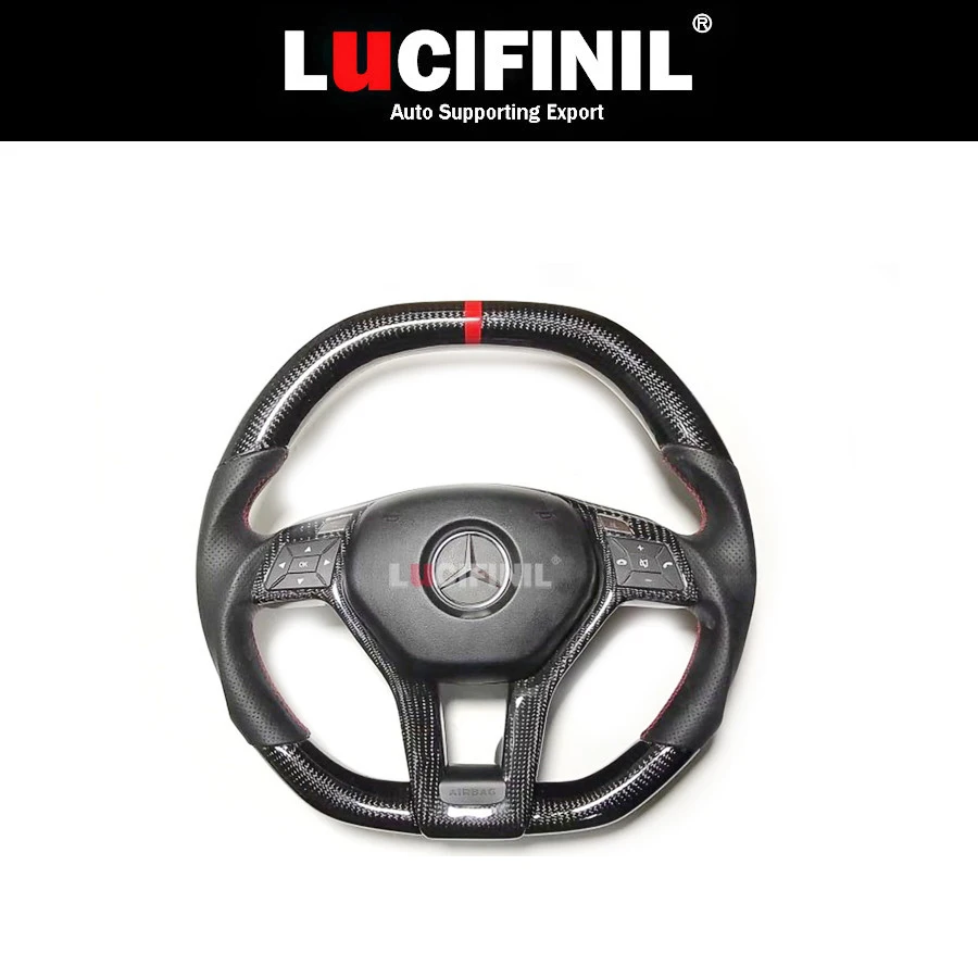 LuCIFINIL Mercedes рулевое управление графит для колес волокна, железа, сверхмерная кожа