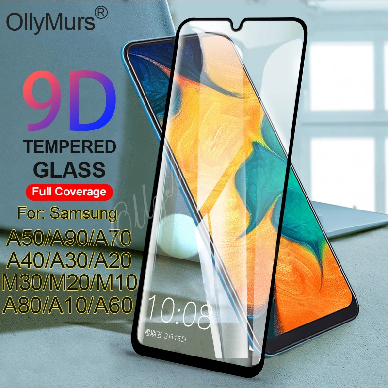 9D изогнутое закаленное Высокопрочное Стекло на samsung Galaxy A50 A90 A70 A60 A40 A30 A20 50 S10+ Экран протектор samsung M30 M20 M10 Стекло