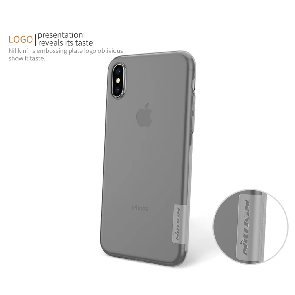 Чехол для Apple iPhone XS чехол X прозрачная задняя крышка серии Nillkin Nature из ТПУ