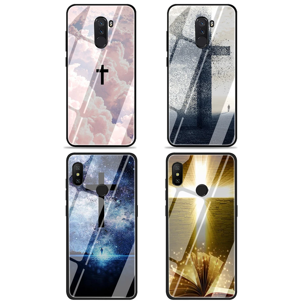 Чехол для телефона из закаленного стекла Bible Jesus Christ Christian Cross Redmi 4X 6A Note 5 6 7 Pro Xiaomi Mi 8
