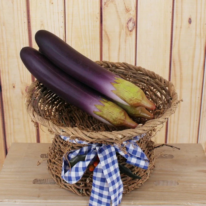 S015 eggplant Искусственные овощи пластиковые поддельные овощи еда стрельба реквизит домашний магазин украшения для ресторана детские развивающие игрушки - Цвет: S015 eggplant