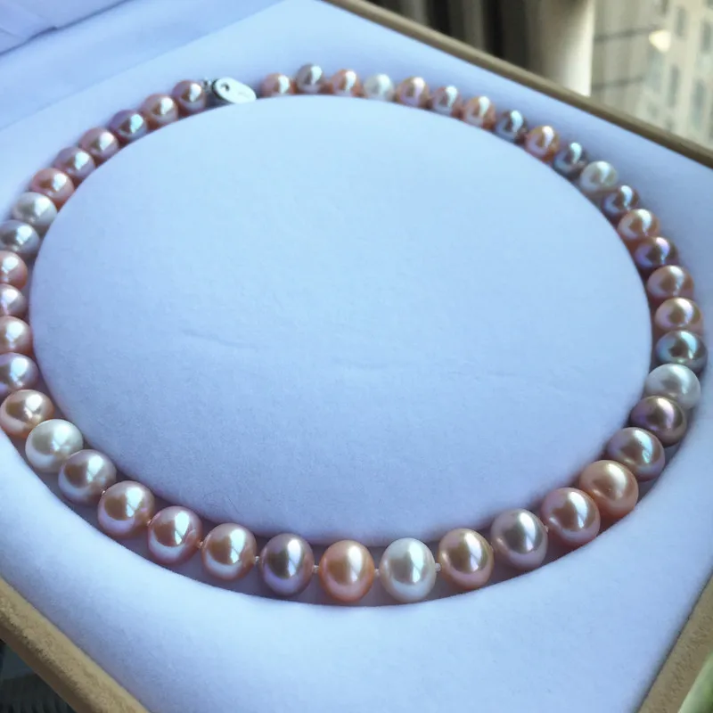 Ожерелье из серебра 925 пробы с натуральным пресноводным жемчугом | Украшения и