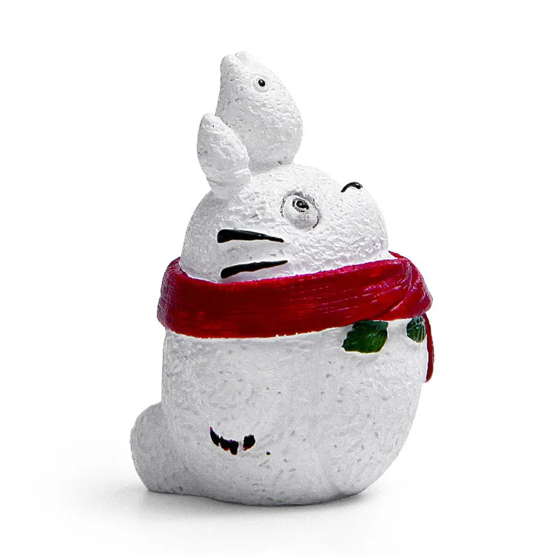 Red Scarf White Totoro Miniature Fairy Garden Home Houses Decoration Mini Craft Micro Landscaping Decor DIY Accessories | Дом и сад