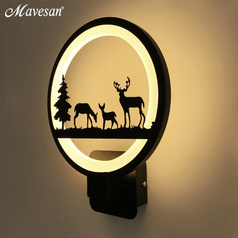 Настенный светильник светодиодный черный акриловый 12 Вт|led wall light|wall lightled sconce |