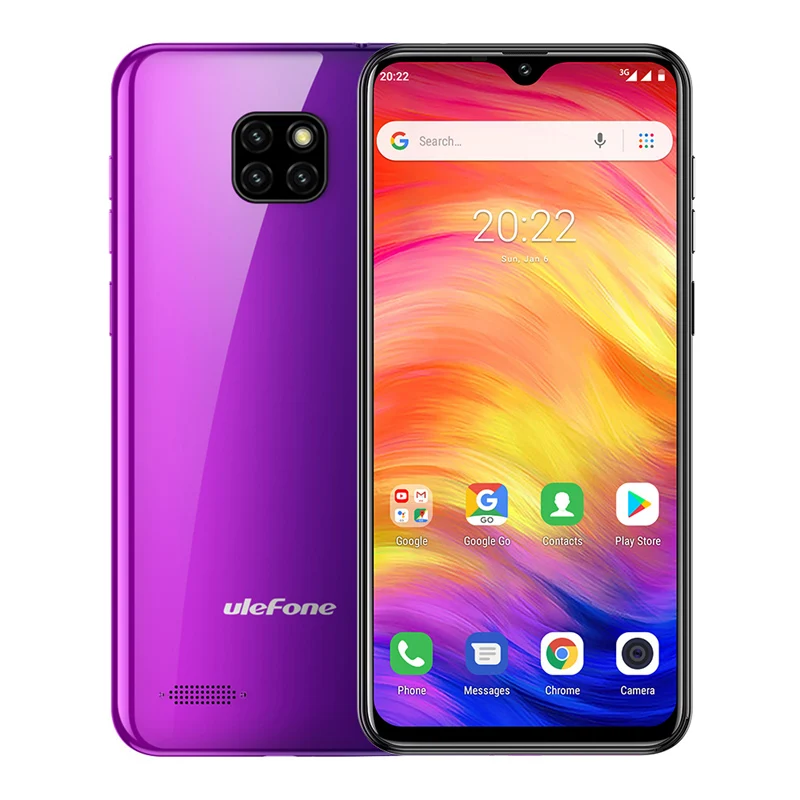 Смартфон Ulefone Note 7 6 1 дюйма Гб ОЗУ 16 ПЗУ четырехъядерный MT6580A 3500 мА/ч Face ID тройная