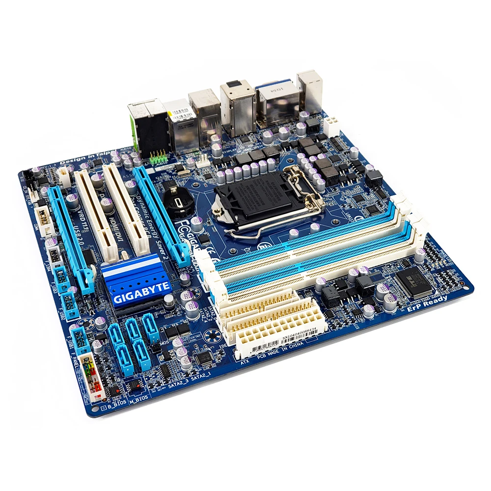 Gigabyte GA-H55M-UD2H рабочего Материнская плата H55M-UD2H H55 LGA 1156 i7 i5 i3 DDR3 16G SATA2 USB2.0 DP E-Sata IEEE1394 микро-atx корпус