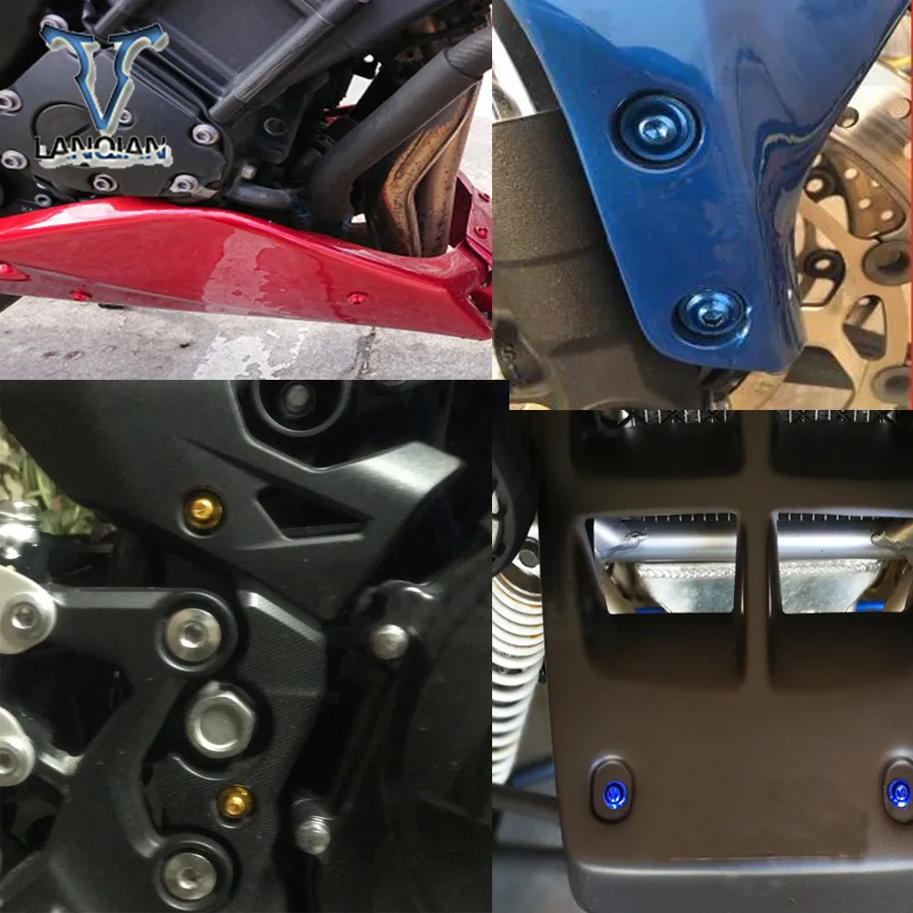 5 шт. универсальные аксессуары для мотоциклов болт обтекатель шпатель крепежные