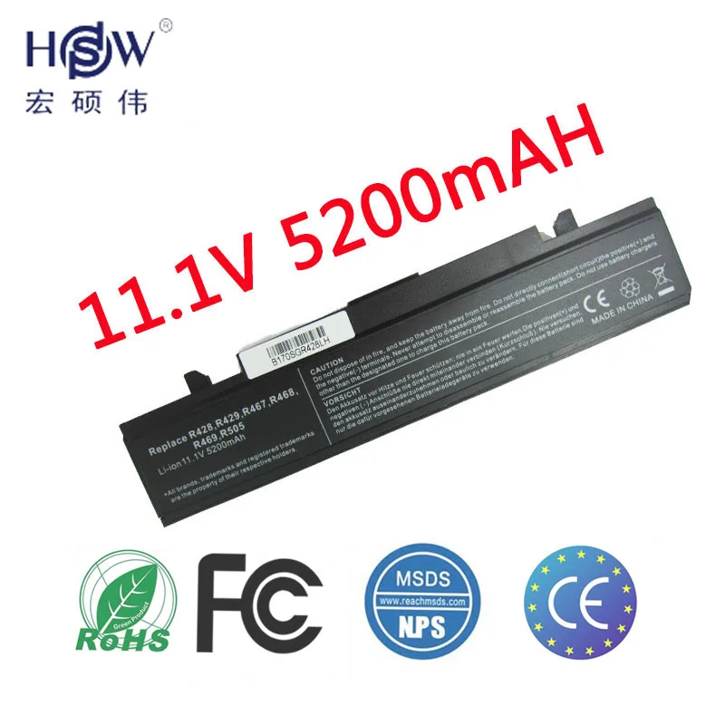 HSW Аккумулятор для ноутбука Samsung NP Q530 RF511 SF410 NT Q430 R428 R429 R540 SF411 P460 Q320 RV509 PL9NC6W RV540|samsung