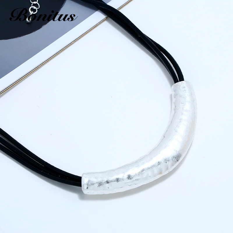 [Bonitus Jewelry Store]New Arrival fashion statement necklace choker leather women jewelry or girl HOT 06N3287 | Украшения и