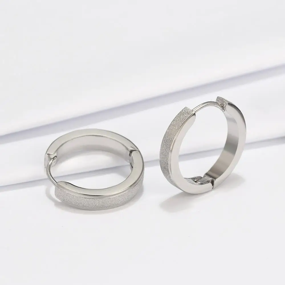 Silver Color Effie queen Винтажные серьги-кольца из нержавеющей стали 19 мм Круг для женщин аксессуары для одежды амулеты на каждый день OL ювелирные изделия подарок DGTE96 - Окраска металла: Silver Color