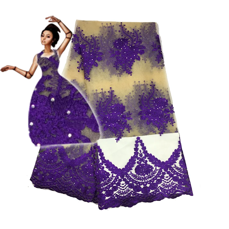 2017 High Quality gold color beautiful African French Net Lace Fabric Tulle Mesh For Party Fc1701 | Дом и сад
