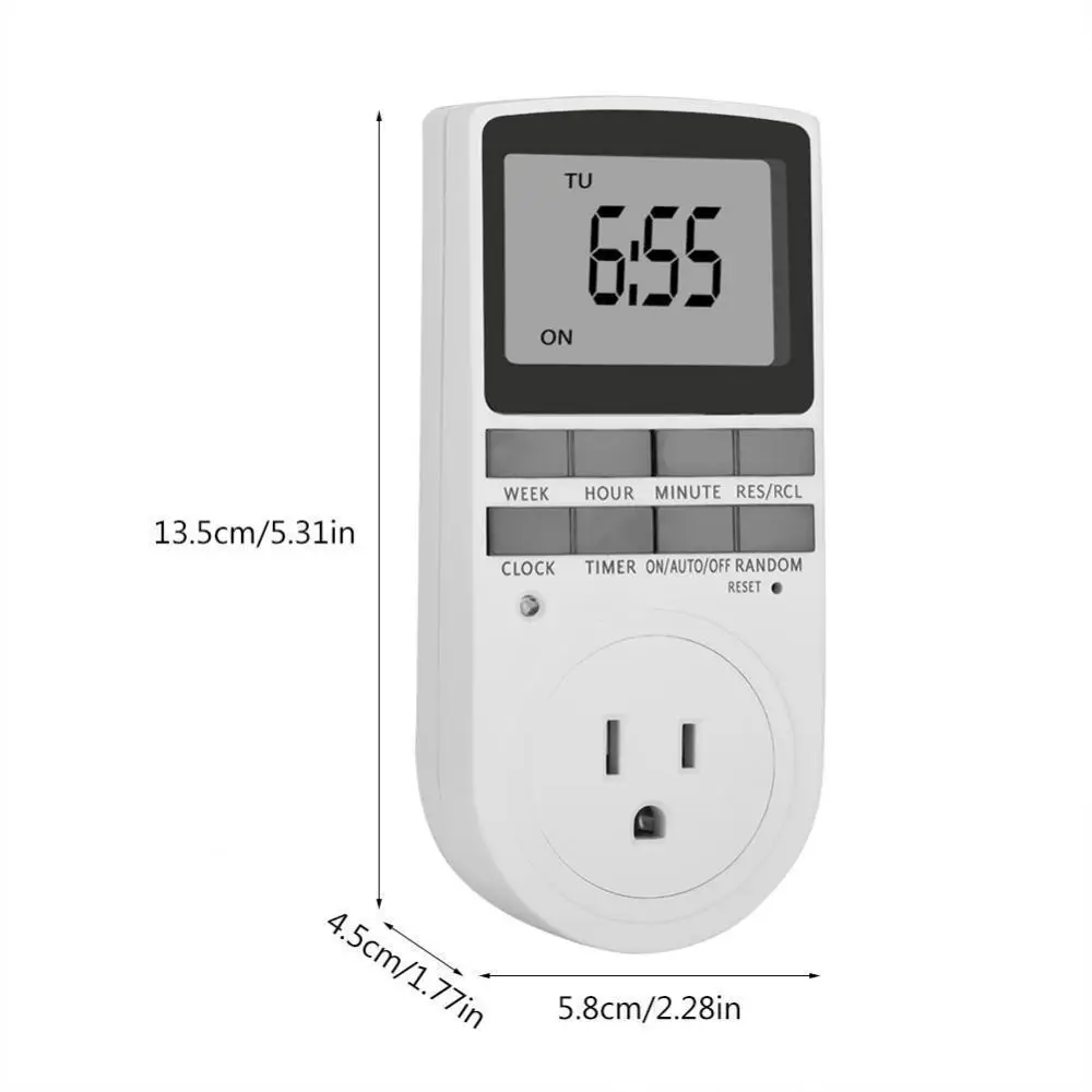Electronic Digital Timer Switch EU Plug Kitchen Outlet 230V 50HZ Week 12/24 Hour Programmable Timing Socket US/UK/AU | Обустройство