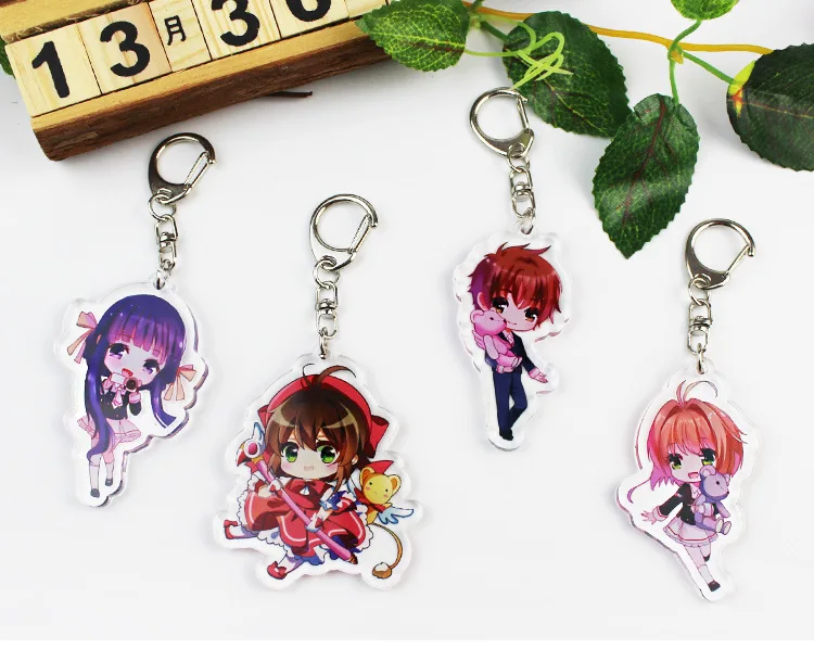 5 шт./лот Cardcaptor Sakura Q версия Брелок фигурка модель милый акриловый прозрачный