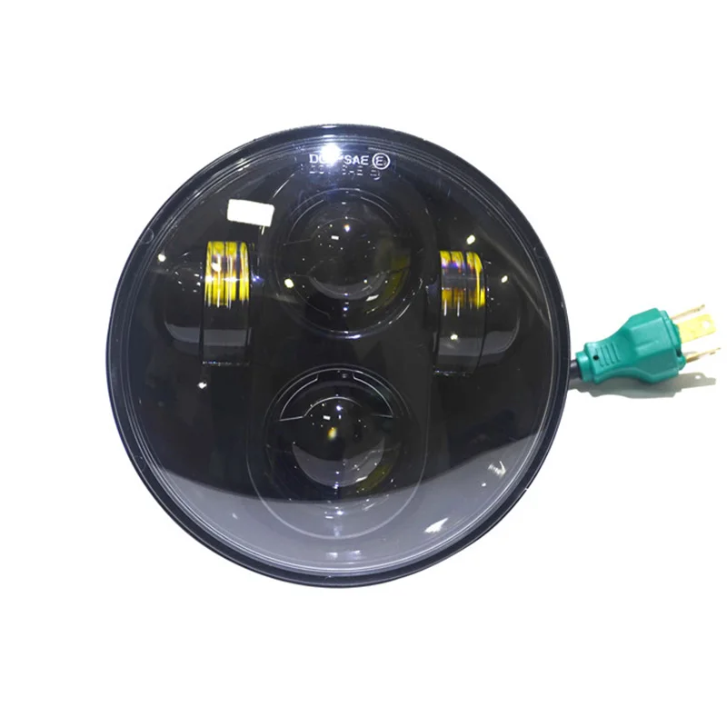 5 75 &quotмотоцикл H4 Hi Lo Beam 3/4&quot светодиодный фонарь с ангельскими глазками Halo Ring Iron 883
