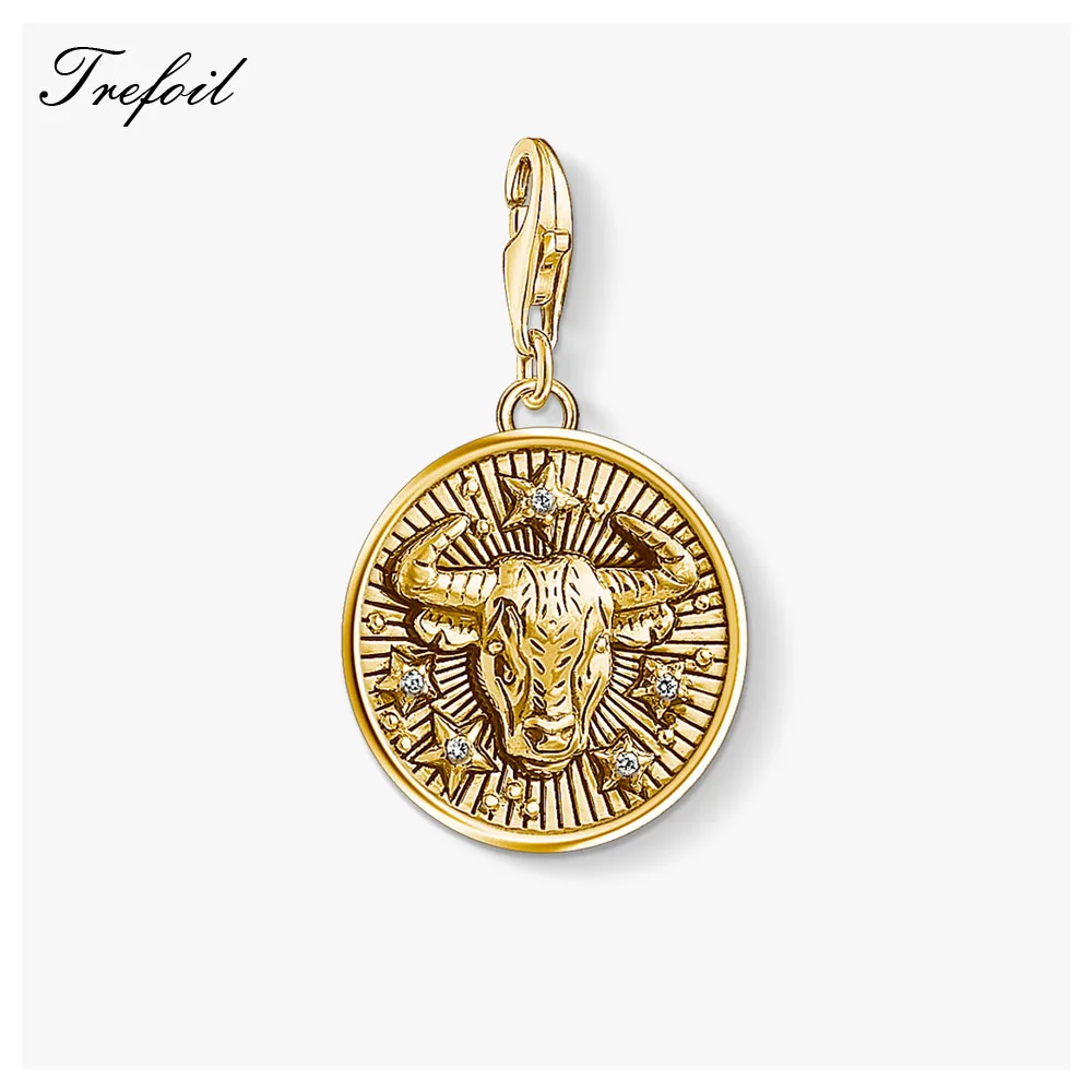 Шарм-подвеска со знаками Зодиака телец модные ювелирные изделия 2019 из
