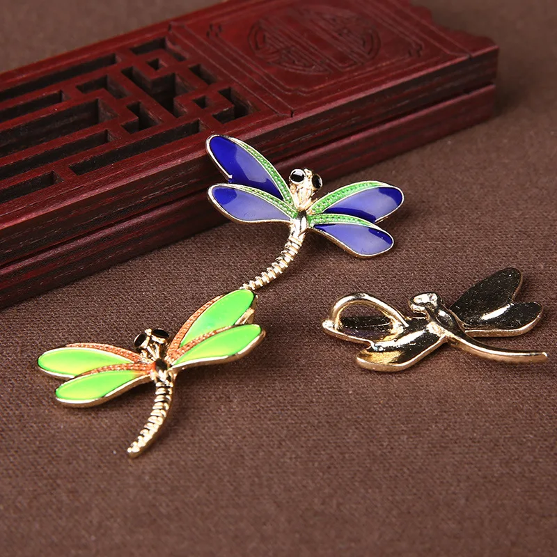 Высококачественные красные синие желтые подвески в виде стрекозы из сплава с