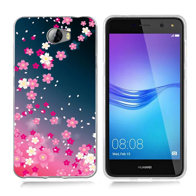 Окрашенный Мягкий силиконовый чехол для телефона из ТПУ Huawei P9 Lite/P8 Lite/P10 Lite Y5 ii Y5ii