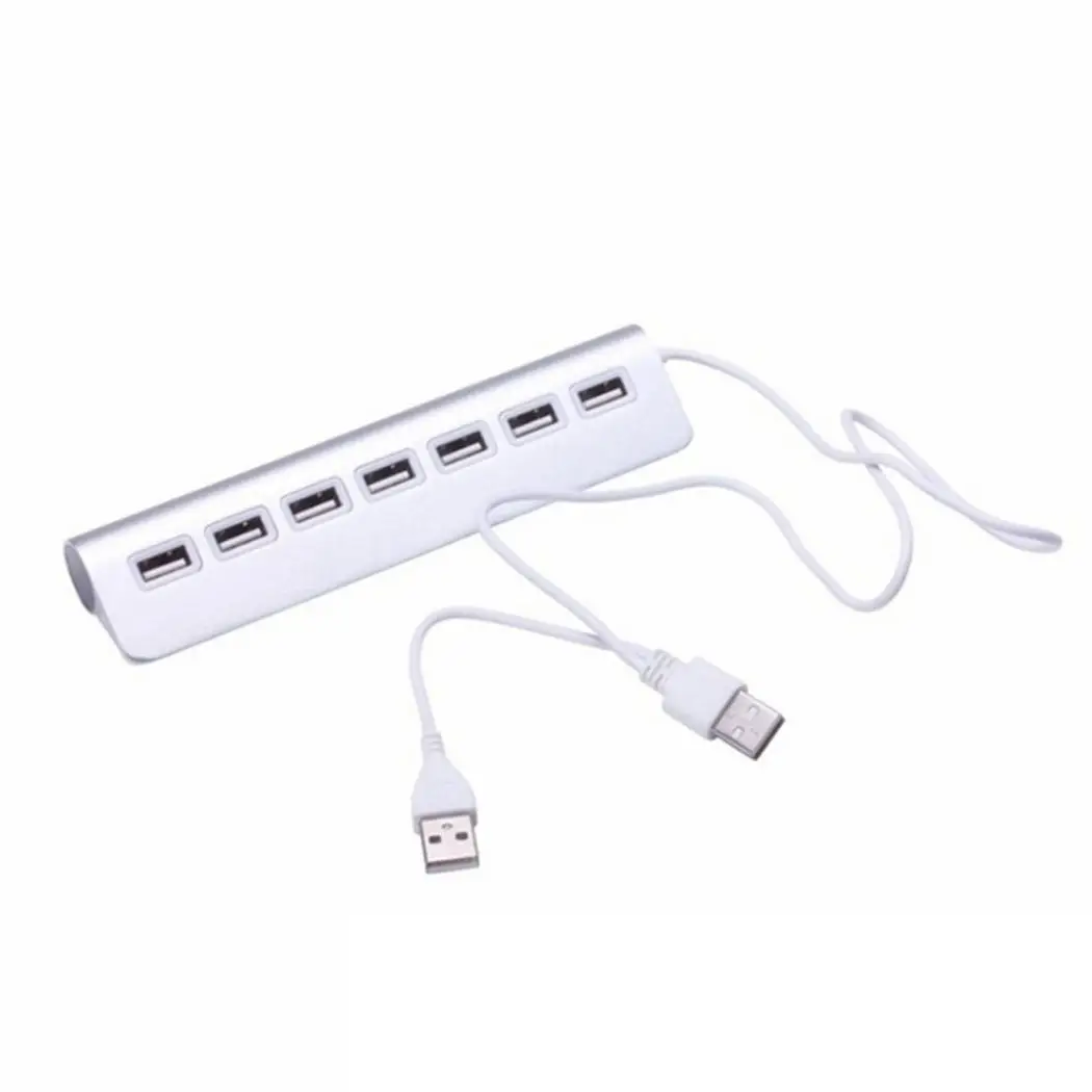 Алюминий сплав 4/7 Порты USB 2 0 концентратор 480 Мбит/с высокой серебро Скорость