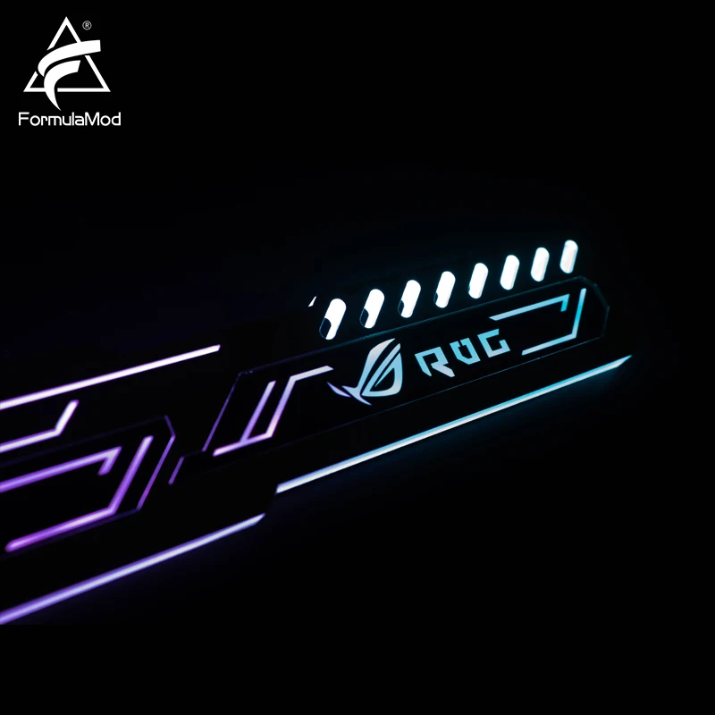 FormulaMod Fm-JSQJD, цветная(RGB) Алюминий сплав блок GPU кронштейны, графического процессора, держатели, 5 v 3Pin цветная(RGB) с возможностью синхронизации материнская плата освещение