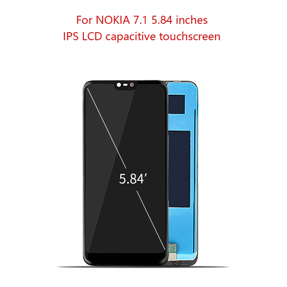 5.84&quotOriginal For NOKIA 7.1 LCD Display Touch Screen withFrame Digitizer Replacement 7 2018 LCD# | Мобильные телефоны и
